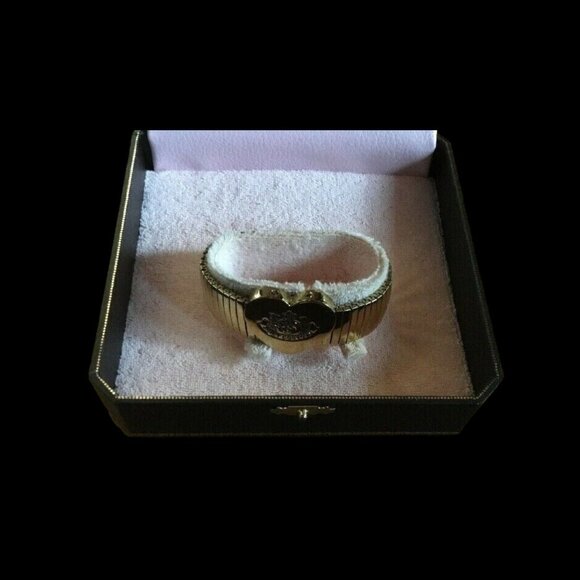Juicy Couture Heart Bracelet with Accordion Band - Vintage Logo, New In Box - Picture 3 of 3